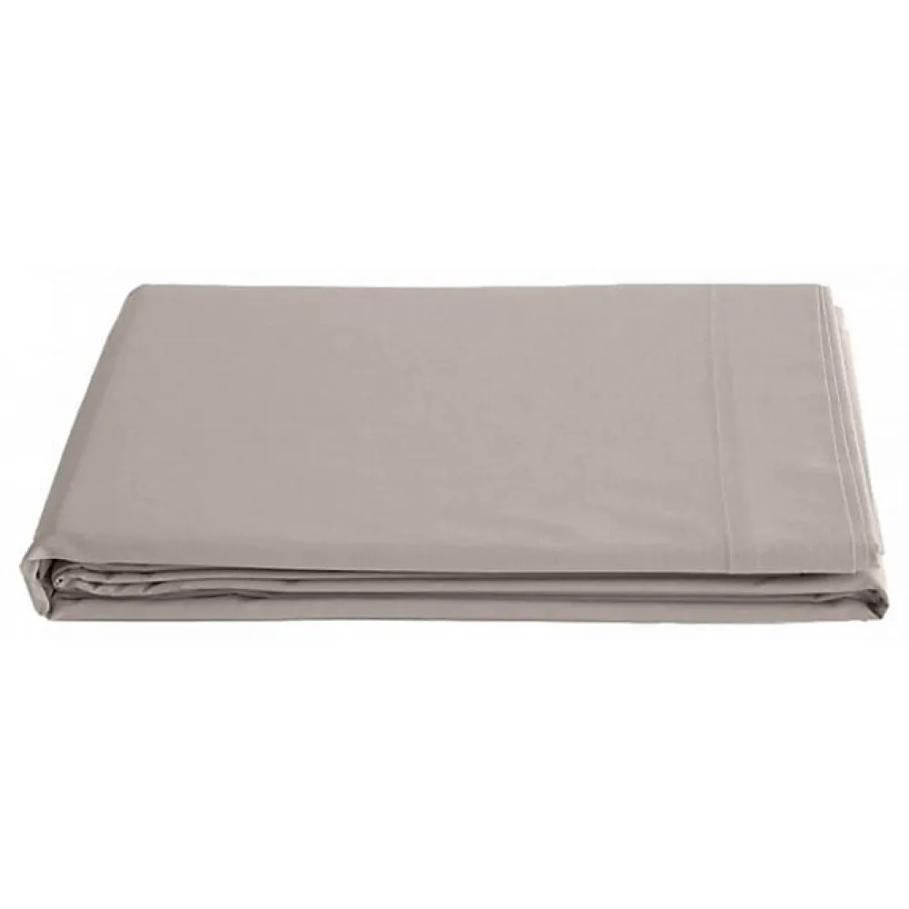 Drap plat percale pur coton peigné longues fibres 80 fils/cm² - Lin - 240 x 300 cm pour lit 2 places>Vent Du Sud Best