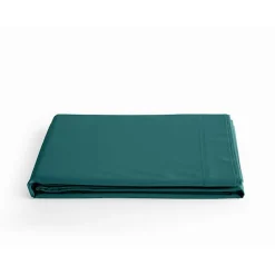 Drap plat percale pur coton peigné longues fibres 80 fils/cm² - Bleu canard - 240 x 300 cm pour lit 2 places>Vent Du Sud Best