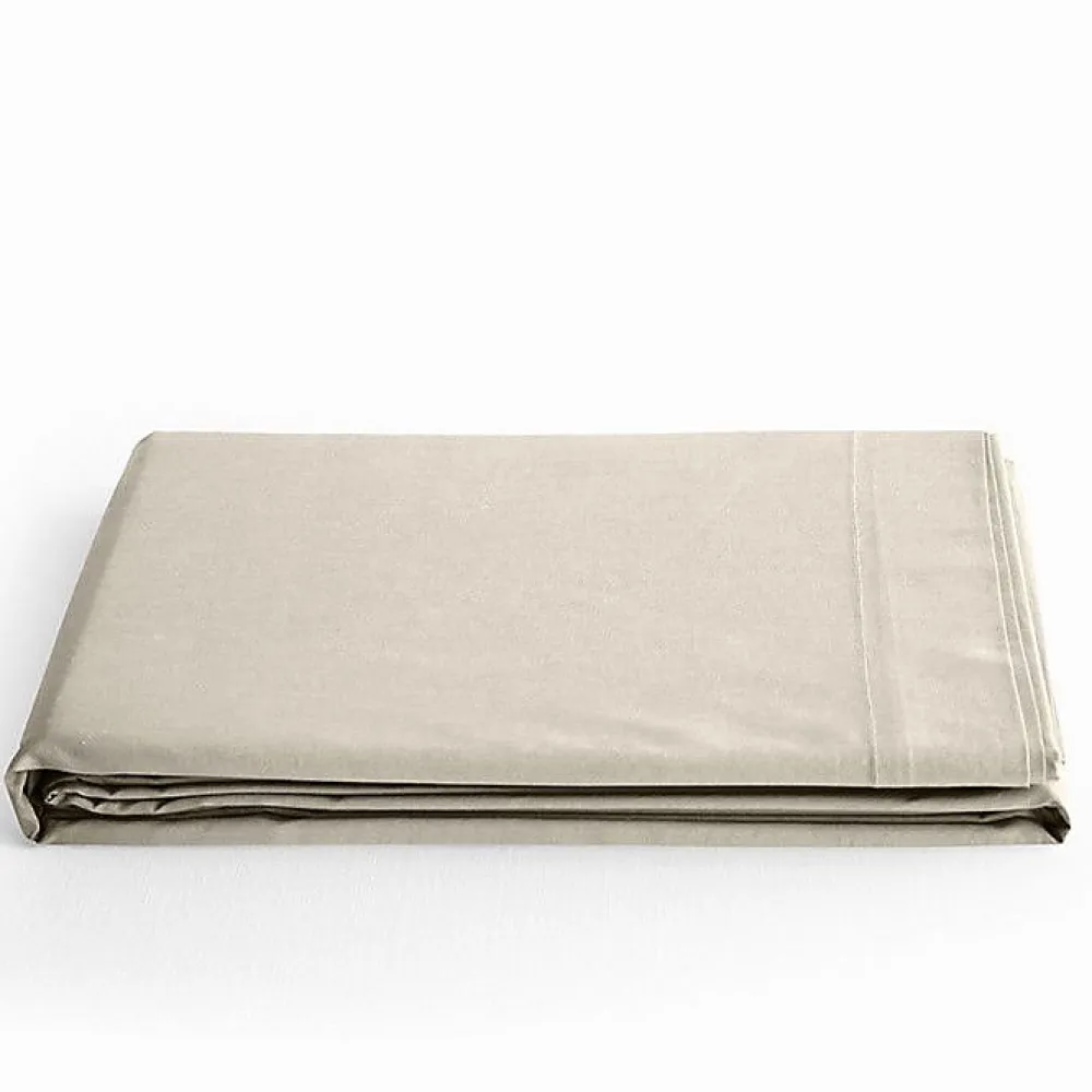 Drap plat Prémium 180 x 290 cm Sable>Coton Pur Online
