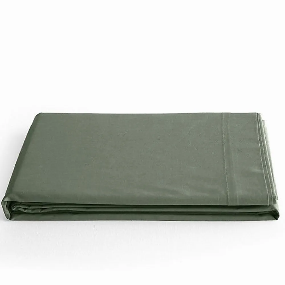 Coton Pur Drap plat Prémium 180x290 cm Vert fonce* Drap Plat