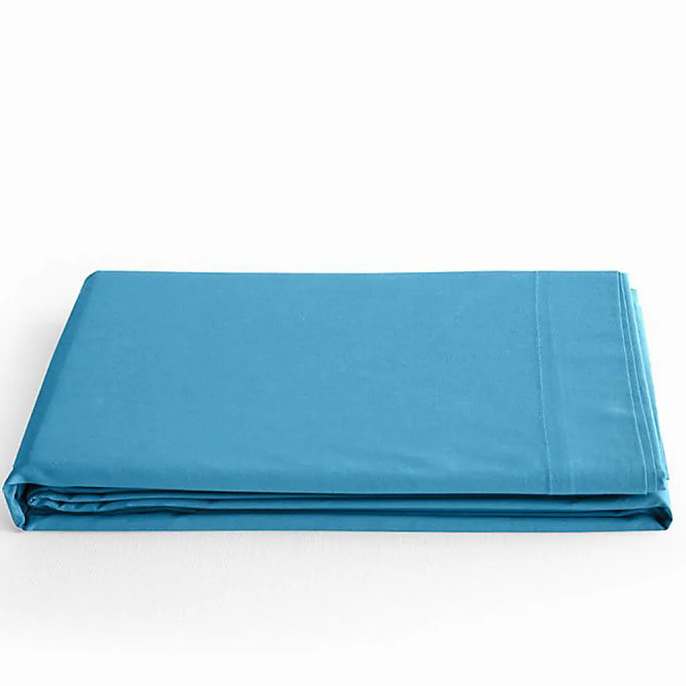 Coton Pur Drap plat Prémium 240 x 300 cm Turquoise* Drap Plat