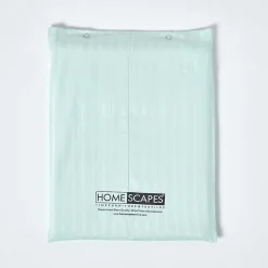 Drap plat satin rayé en coton égyptien 330 fils bleu, 230x255 cm -><noscript><img width=