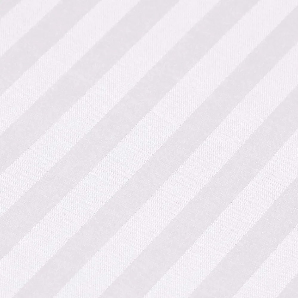 Drap plat satin rayé en coton égyptien 330 fils blanc, 240x300 cm ->Homescapes New