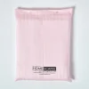 Homescapes Drap plat satin rayé en coton égyptien 330 fils rose, 178x255 cm -* Drap Plat