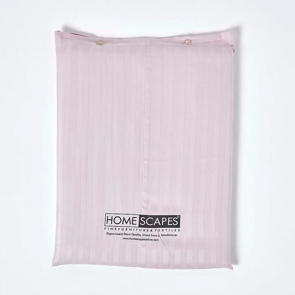 Drap plat satin rayé en coton égyptien 330 fils violet, 178x255 cm ->Homescapes