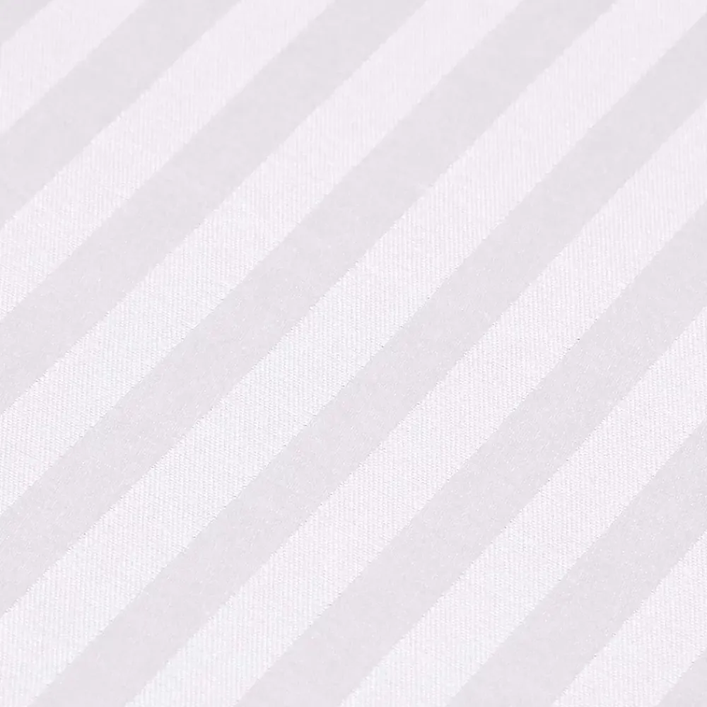 Homescapes Drap plat satin rayé en coton égyptien 330 fils blanc, 275x275 cm -* Drap Plat
