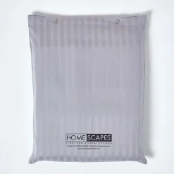 Homescapes Drap plat satin rayé en coton égyptien 330 fils gris, 230x255 cm -* Drap Plat