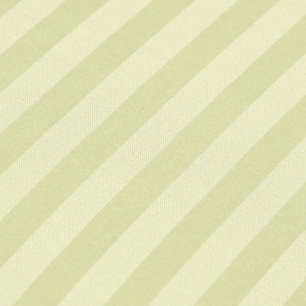 Drap plat satin rayé en coton égyptien 330 fils vert sauge, 240x275 cm ->Homescapes Online