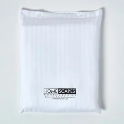 Homescapes Drap plat satin rayé en coton égyptien 330 fils blanc, 180x290 cm -* Drap Plat