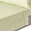 Homescapes Drap plat satin rayé en coton égyptien 330 fils vert sauge, 275x275 cm -* Drap Plat