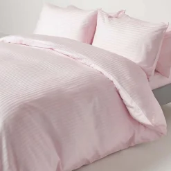 Homescapes Drap plat satin rayé en coton égyptien 330 fils violet, 180x290 cm -* Drap Plat