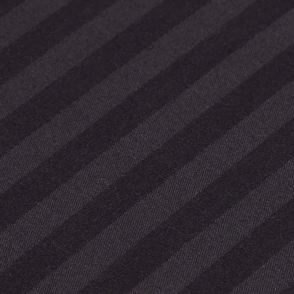 Drap plat satin rayé en coton égyptien 330 fils noir, 240x275 cm ->Homescapes Online