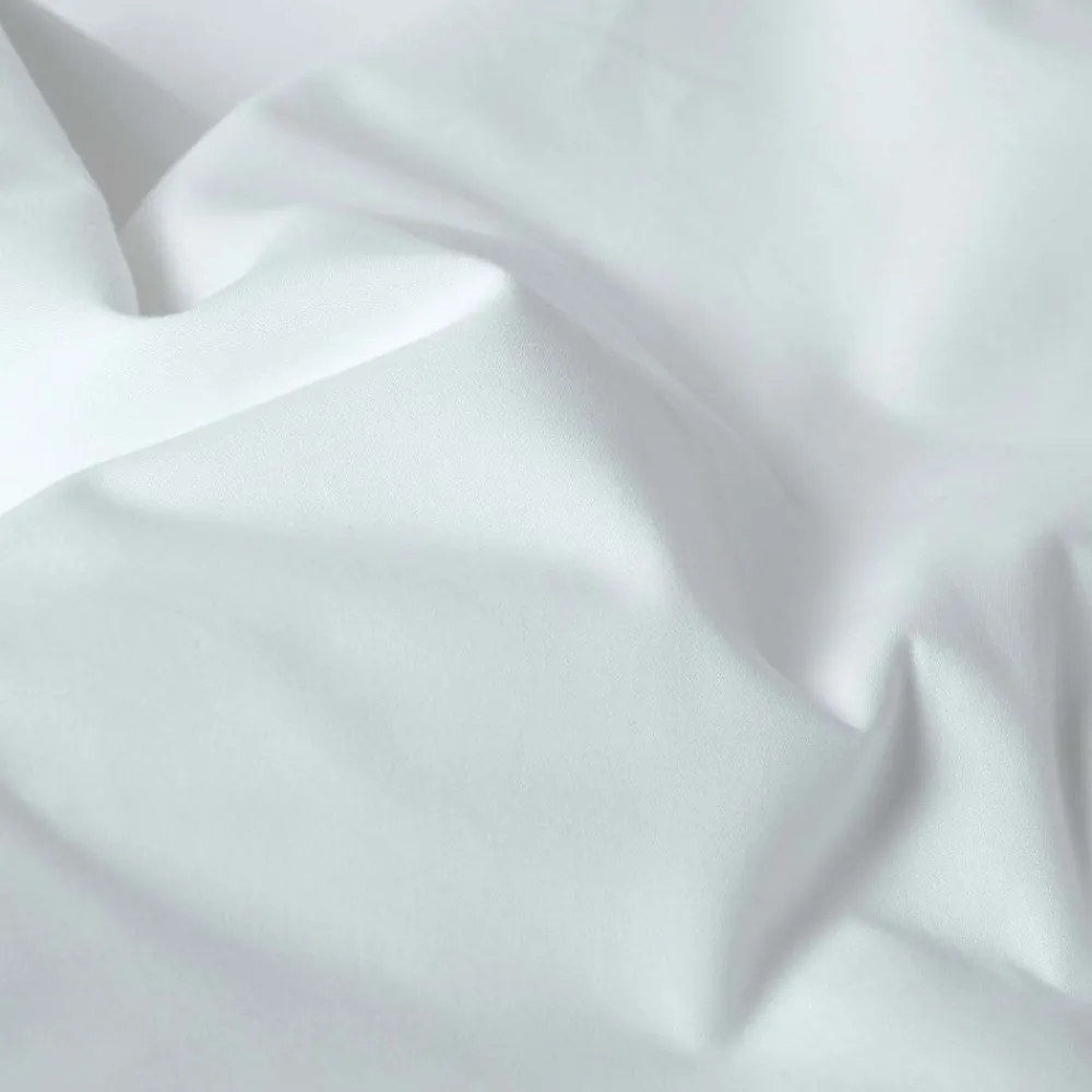 Drap plat uni 100 % coton égyptien 200 fils blanc, 230x255 cm ->Homescapes New