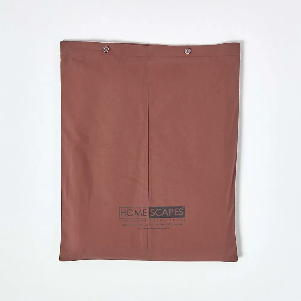 Homescapes Drap plat uni 100 % coton égyptien 200 fils marron chocolat, 240x300 cm -* Drap Plat