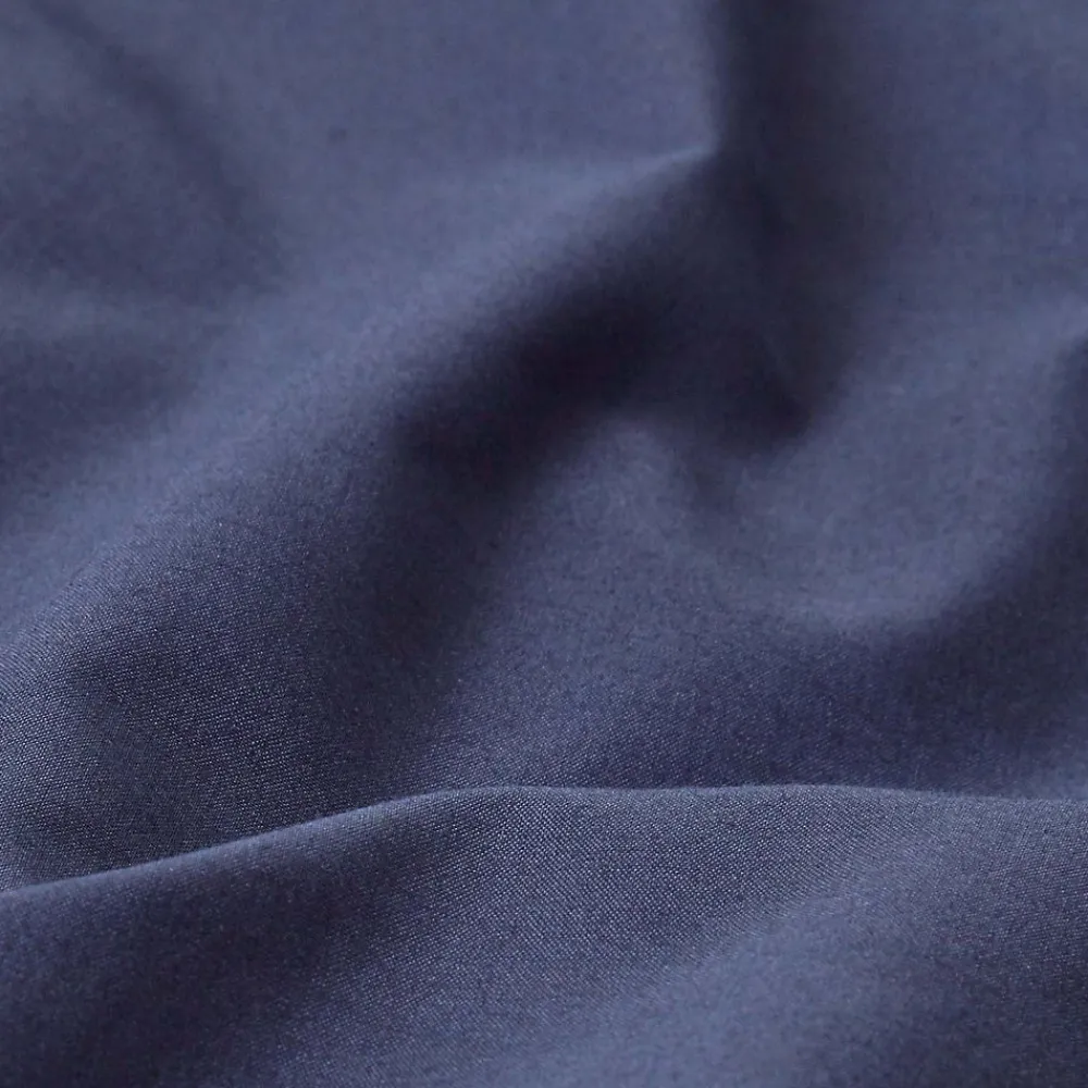 Drap plat uni 100 % coton égyptien 200 fils bleu marine, 180x290 cm ->Homescapes Discount