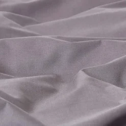 Drap plat uni 100 % coton égyptien 200 fils gris foncé, 178x255 cm ->Homescapes Outlet
