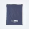 Homescapes Drap plat uni 100 % coton égyptien 200 fils bleu marine, 230x255 cm -* Drap Plat