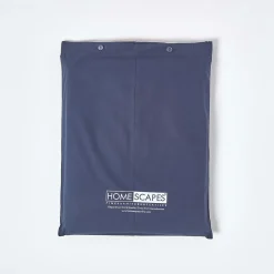 Homescapes Drap plat uni 100 % coton égyptien 200 fils bleu marine, 270x300 cm -* Drap Plat