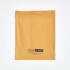 Homescapes Drap plat uni 100 % coton égyptien 200 fils jaune moutarde, 178x255 cm -* Drap Plat