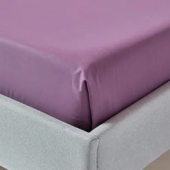 Homescapes Drap plat uni 100 % coton égyptien 200 fils violet, 230x255 cm -* Drap Plat