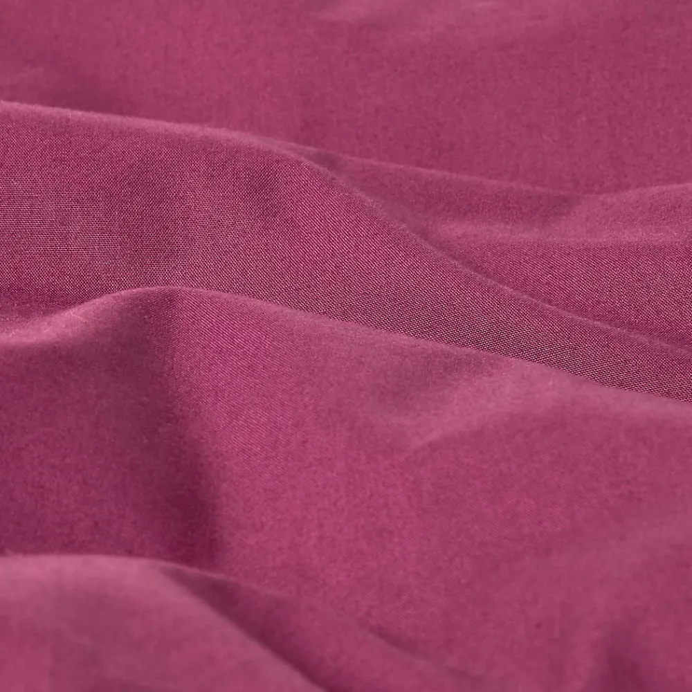 Drap plat uni 100 % coton égyptien 200 fils bordeaux, 270x300 cm ->Homescapes Best