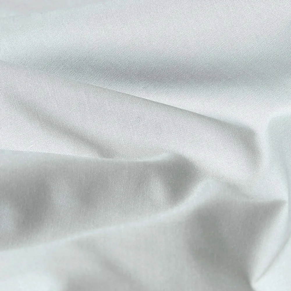 Drap plat uni 100 % coton égyptien 200 fils gris argent, 180x290 cm ->Homescapes New
