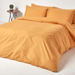 Homescapes Drap plat uni 100 % coton égyptien 200 fils jaune moutarde, 240x300 cm -* Drap Plat