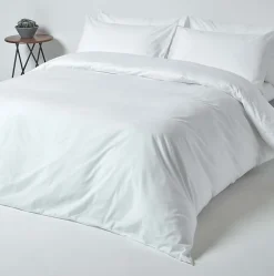 Homescapes Drap plat uni 100 % coton égyptien 200 fils blanc, 275x275 cm -* Drap Plat