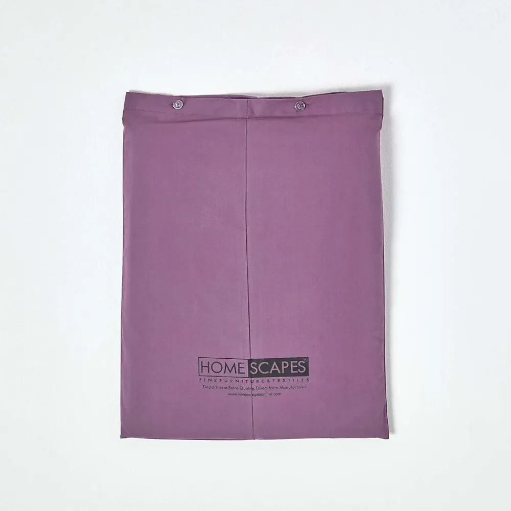 Homescapes Drap plat uni 100 % coton égyptien 200 fils violet, 275x275 cm -* Drap Plat
