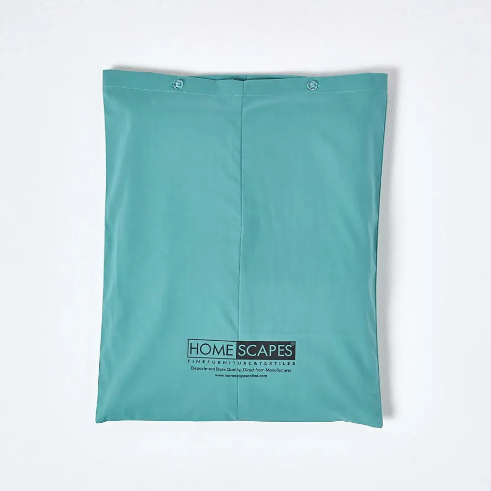 Homescapes Drap plat uni 100 % coton égyptien 200 fils bleu canard, 275x275 cm -* Drap Plat
