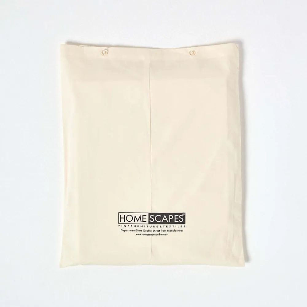 Homescapes Drap plat uni 100 % coton égyptien 200 fils ivoire, 180x290 cm -* Drap Plat