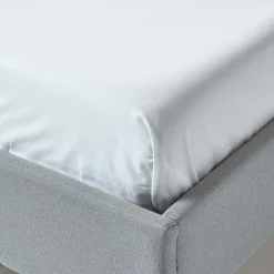 Homescapes Drap plat uni 100 % coton égyptien 200 fils blanc, 178x255 cm -* Drap Plat