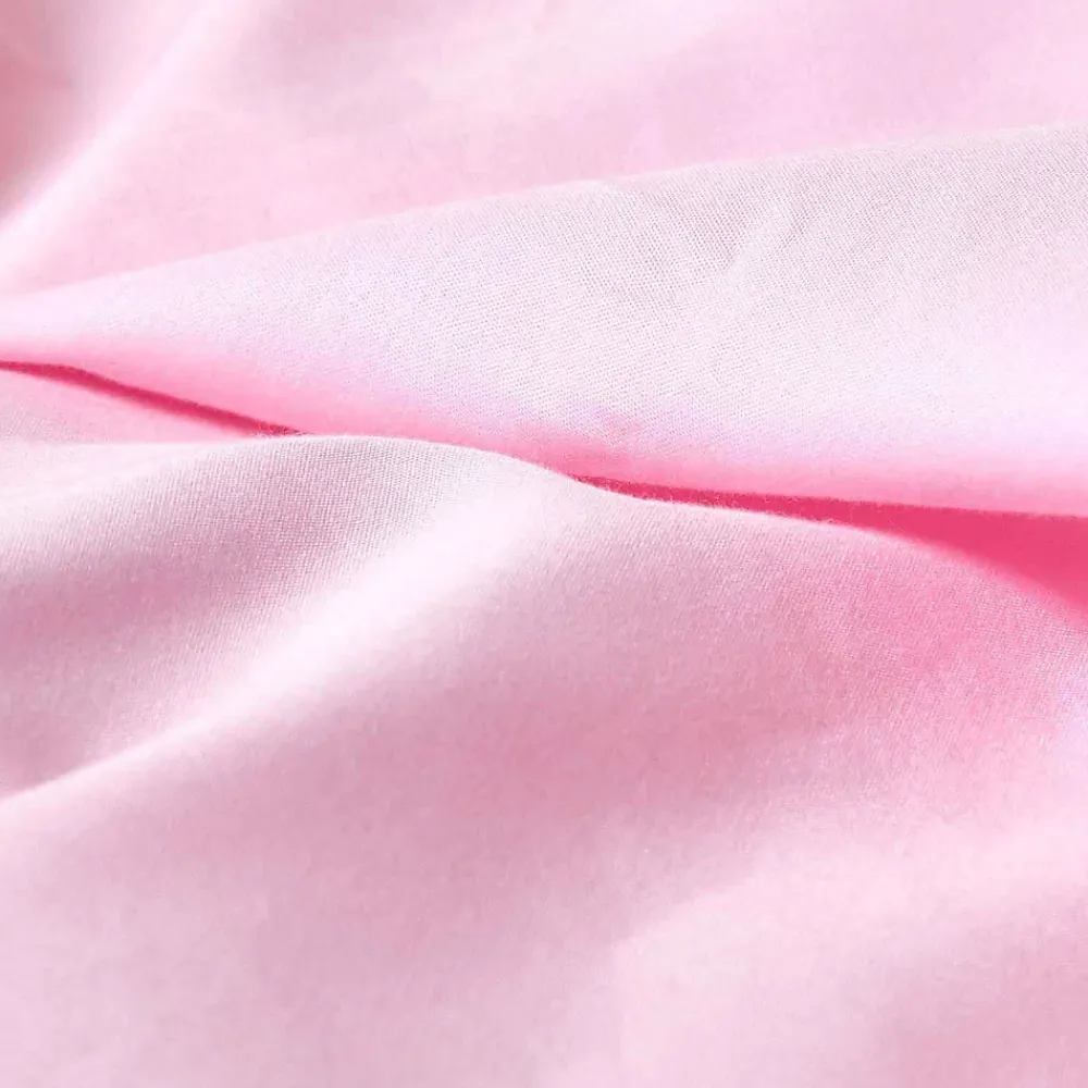 Homescapes Drap plat uni 100 % coton égyptien 200 fils rose, 180x290 cm -* Drap Plat