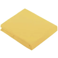 Tradilinge Drap Plat Uni en 100 % Coton (240x310 cm - Jaune)* Drap Plat