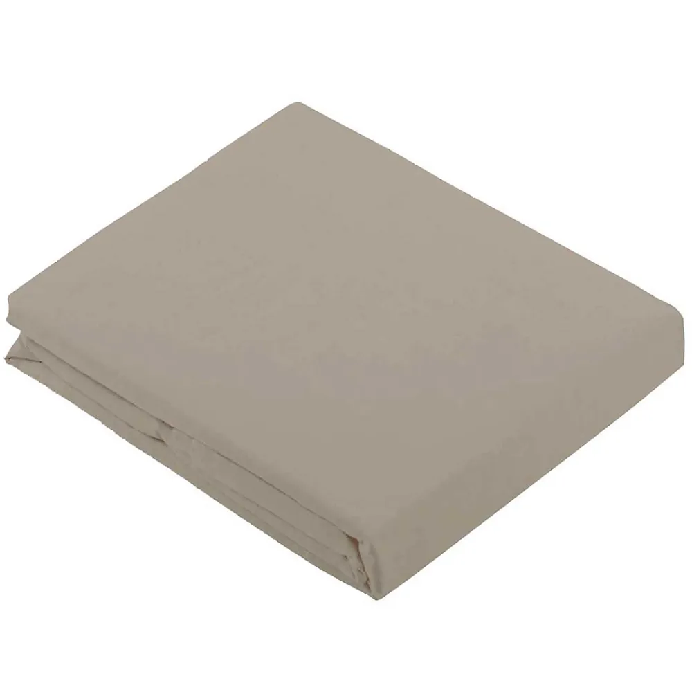Tradilinge Drap Plat Uni en 100 % Coton (180x290 cm - Beige)* Drap Plat
