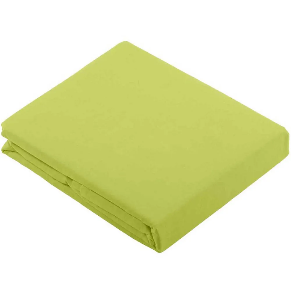Drap Plat Uni en 100 % Coton (180x290 cm - Vert clair)>Tradilinge New