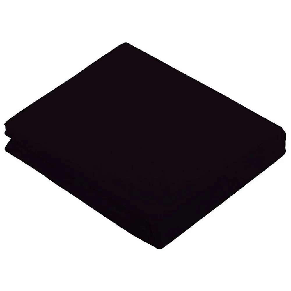 Drap Plat Uni en 100 % Coton (180x290 cm - Noir)>Tradilinge Best