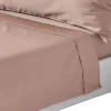 Homescapes Drap plat uni en coton égyptien bio 400 fils marron, 240x275 cm -* Drap Plat