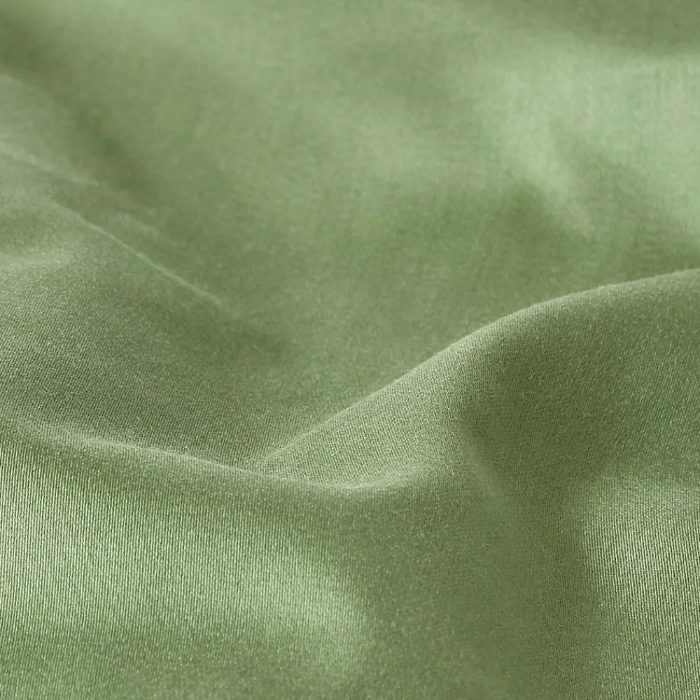Homescapes Drap plat uni en coton égyptien bio 400 fils vert mousse, 180x290 cm -* Drap Plat