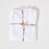 Homescapes Drap plat uni en coton égyptien bio 400 fils blanc, 230x255 cm -* Drap Plat