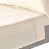 Drap plat uni en coton égyptien bio 400 fils ècru, 275x275 cm ->Homescapes Clearance