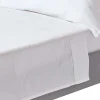 Drap plat uni en coton égyptien bio 400 fils blanc, 240x300 cm ->Homescapes Outlet