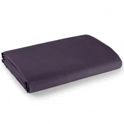 Drap plat 100% coton prune 180x290 cm><noscript><img width=