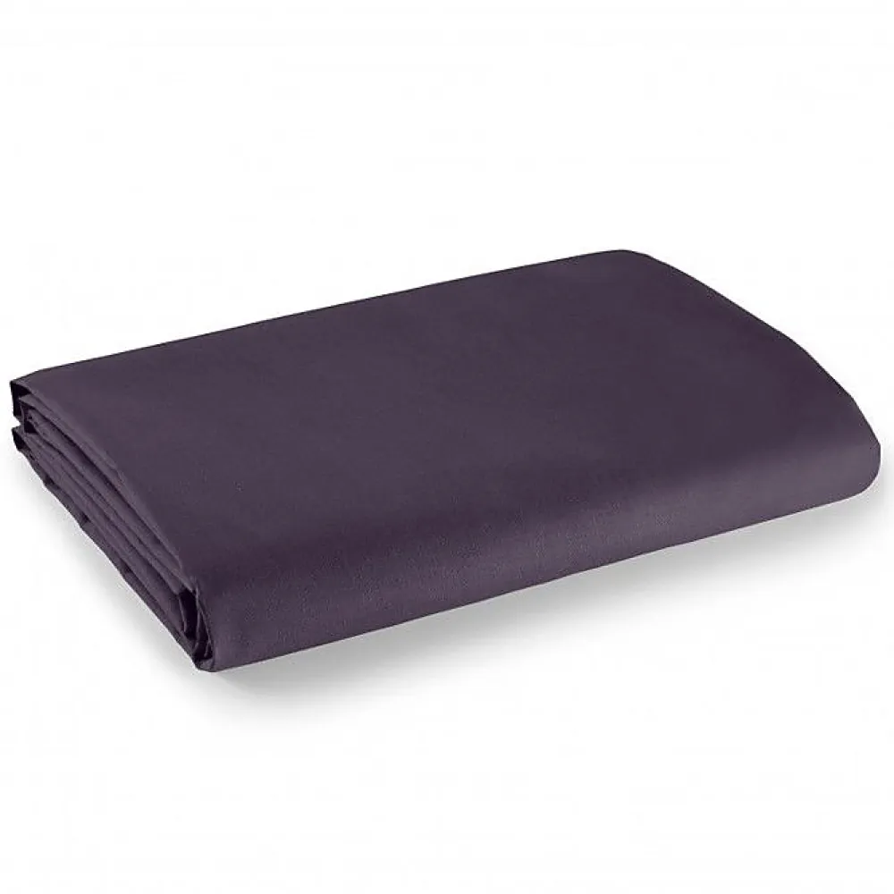 Drap plat 100% coton prune 180x290 cm>Univers Décor Outlet