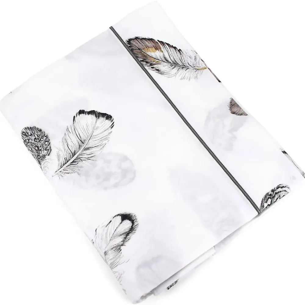 Linnea Drap plat 180x290 cm Percale pur coton PLUMES* Drap Plat