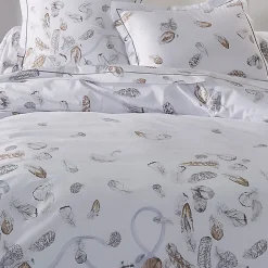 Linnea Drap plat 240x310 cm Percale pur coton PLUMES* Drap Plat