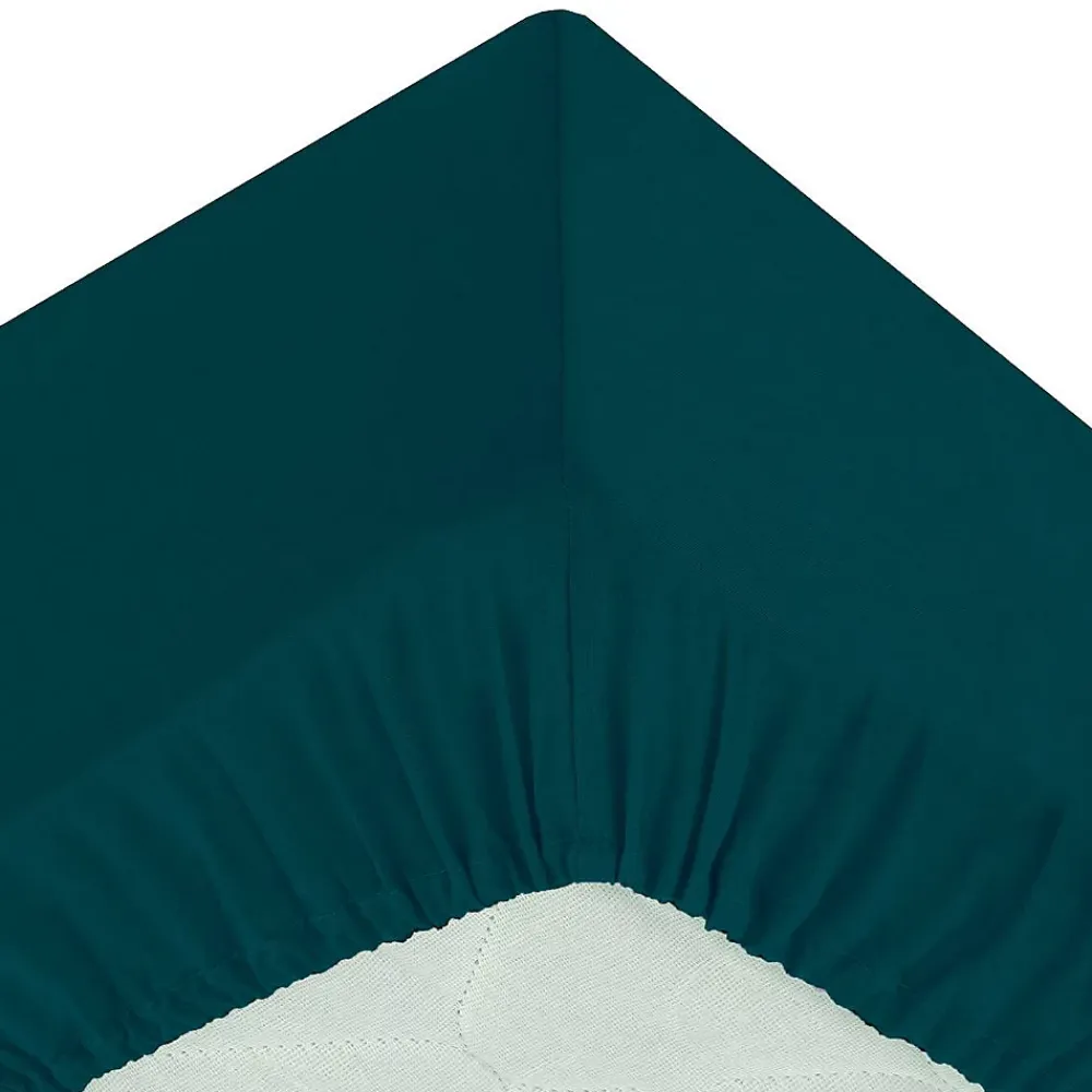Atmosphera Créateur D'Intérieur Drap-housse - percale - bleu - 140x190 cm - Atmosphera* Drap Housse|Drap Housse
