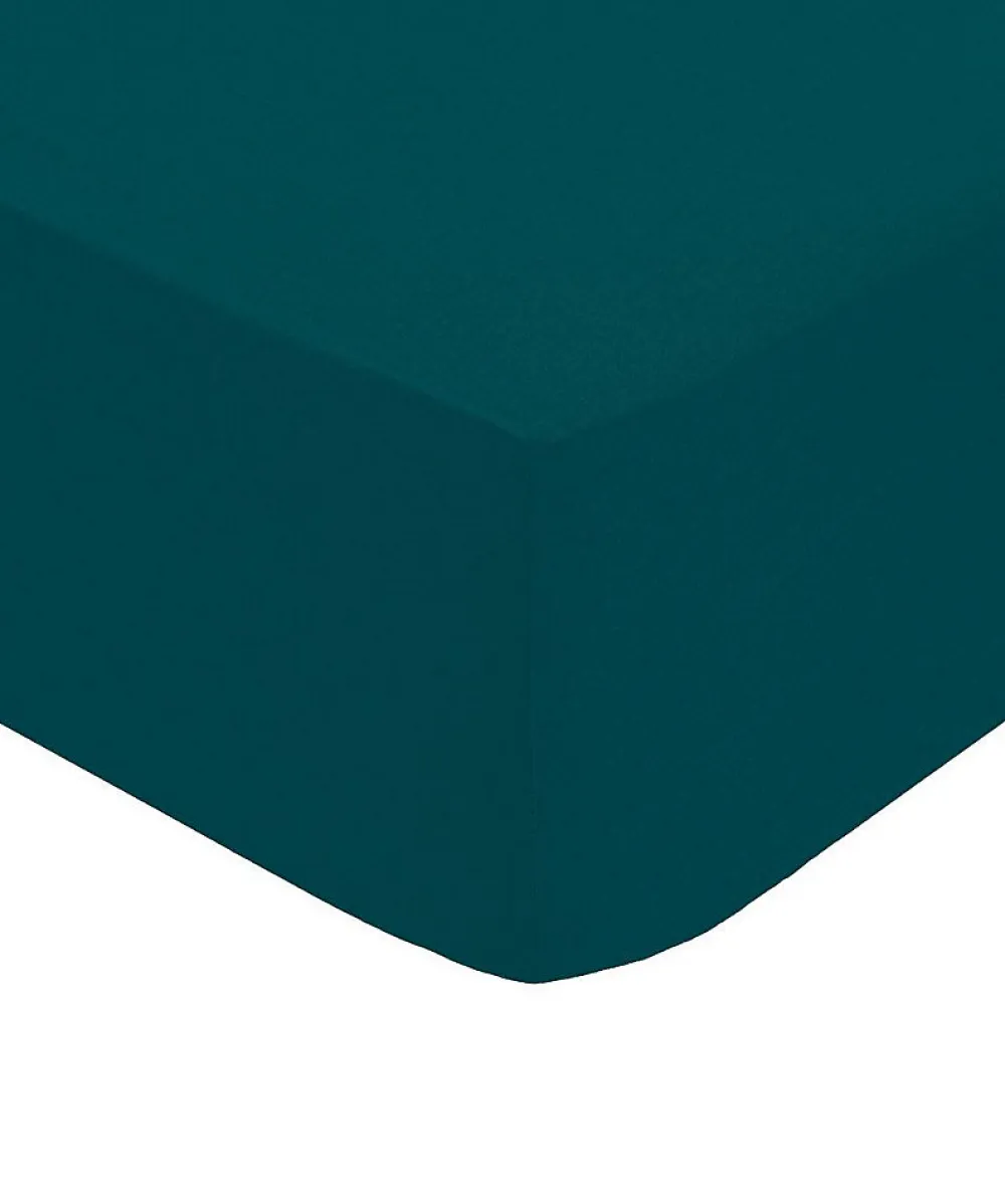 Drap-housse - percale - bleu - 180x200 cm - Atmosphera>Atmosphera Créateur D'Intérieur Discount