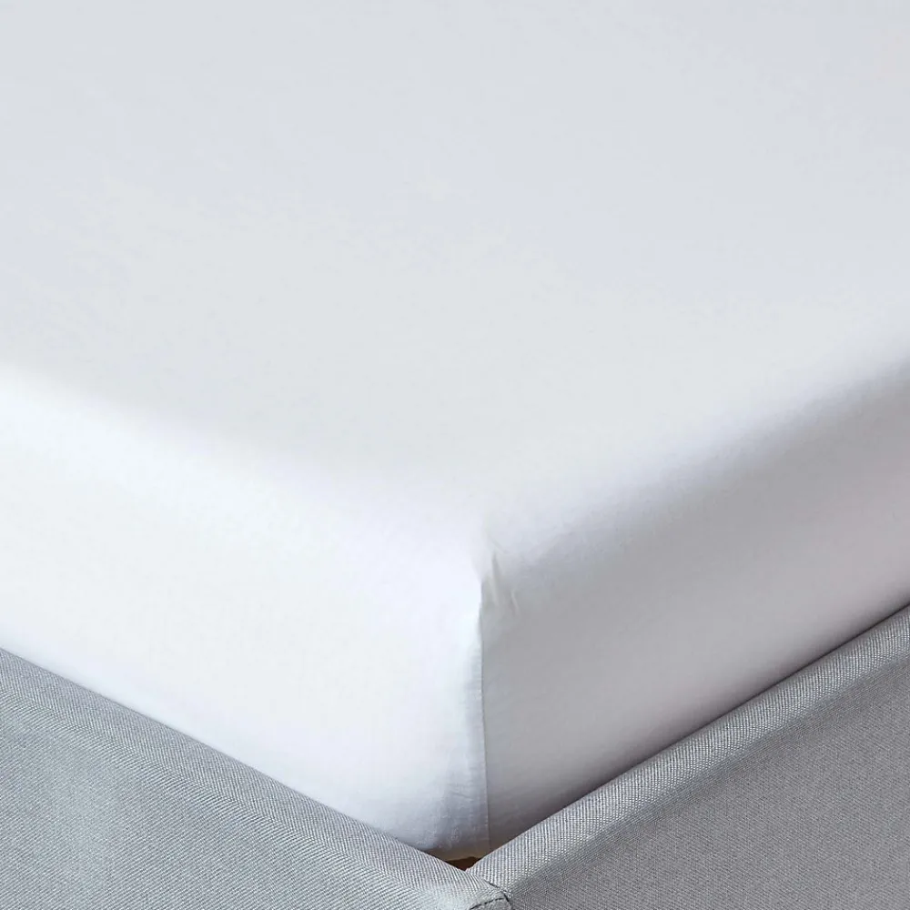 Homescapes Drap-housse blanc 100% coton égyptien 200 fils 140 x 190 cm -* Drap Housse|Drap Housse