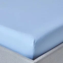 Homescapes Drap-housse bleu 100% coton égyptien 200 fils 90 x 190 cm -* Drap Housse|Drap Housse